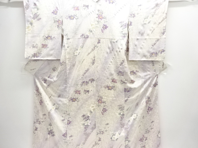 JAPANESE KIMONO / KOMON / UNUSED / FLORAL PLANTS